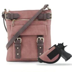 Jessie & James Hannah Concealed Carry Lock/Key Crossbody - Mauve